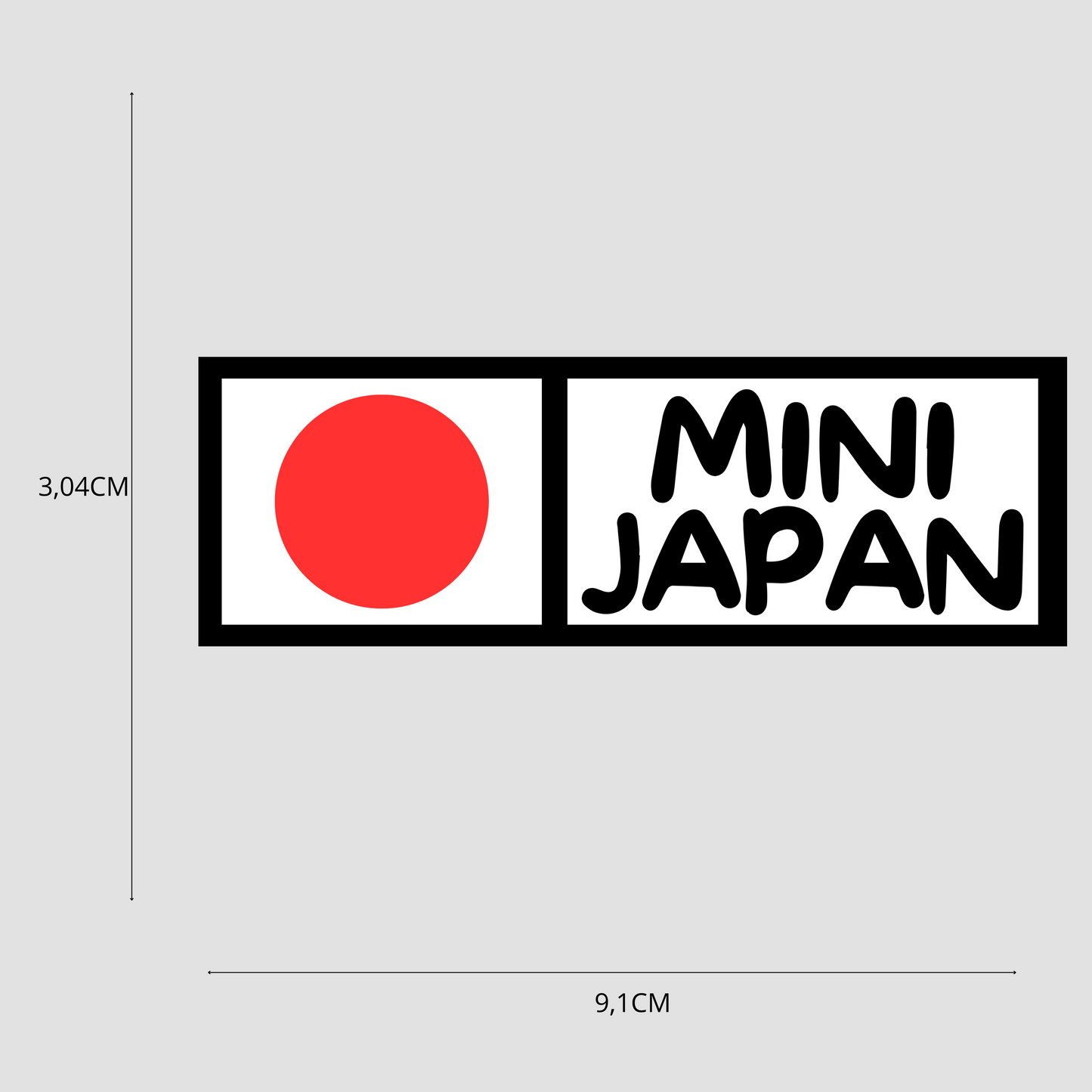 Sticker Mini Japan – Autocollant Drapeau Japon et MINI, design original pour fans de Mini Cooper