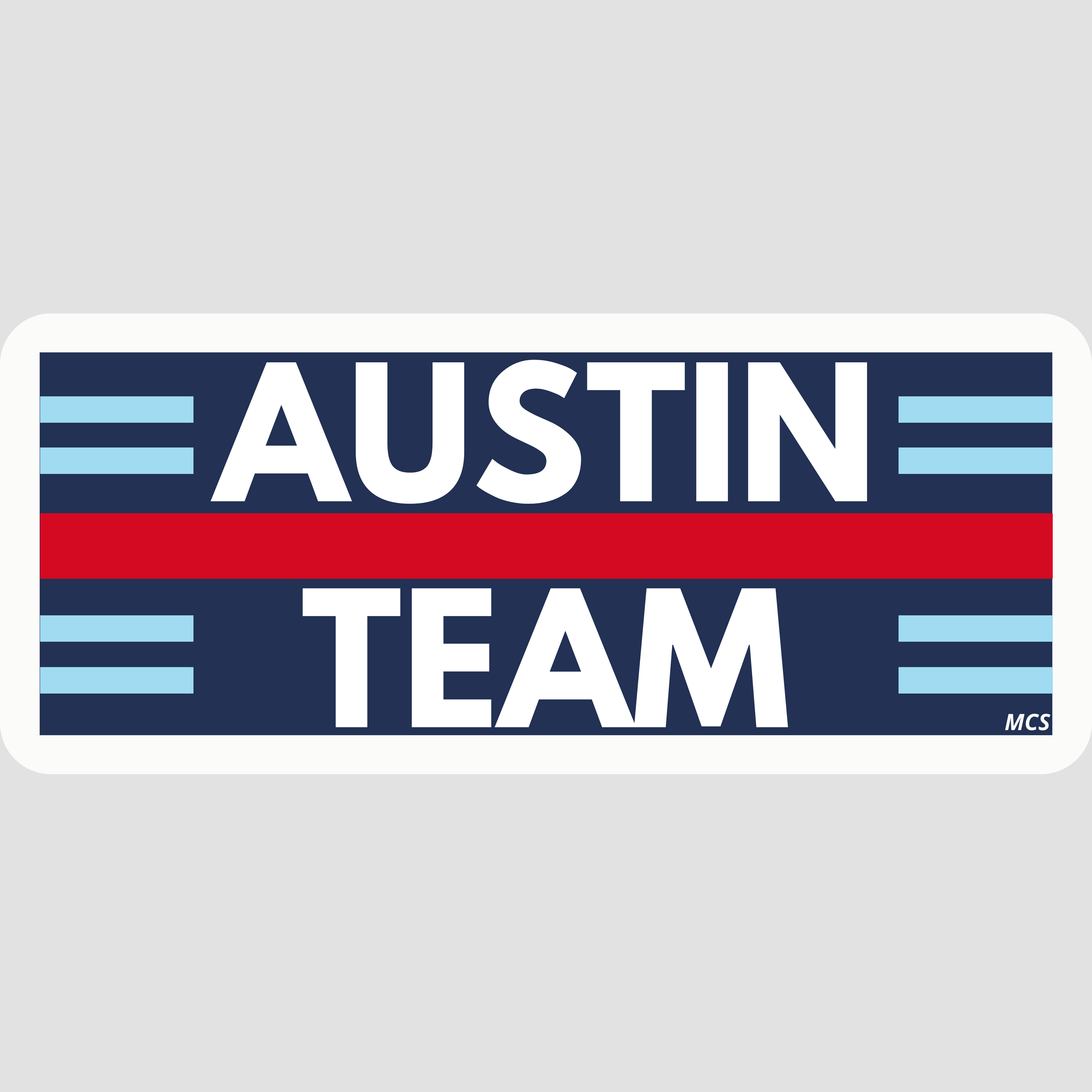 Sticker Parodique Austin Team – L’élégance sportive à l’état pur
