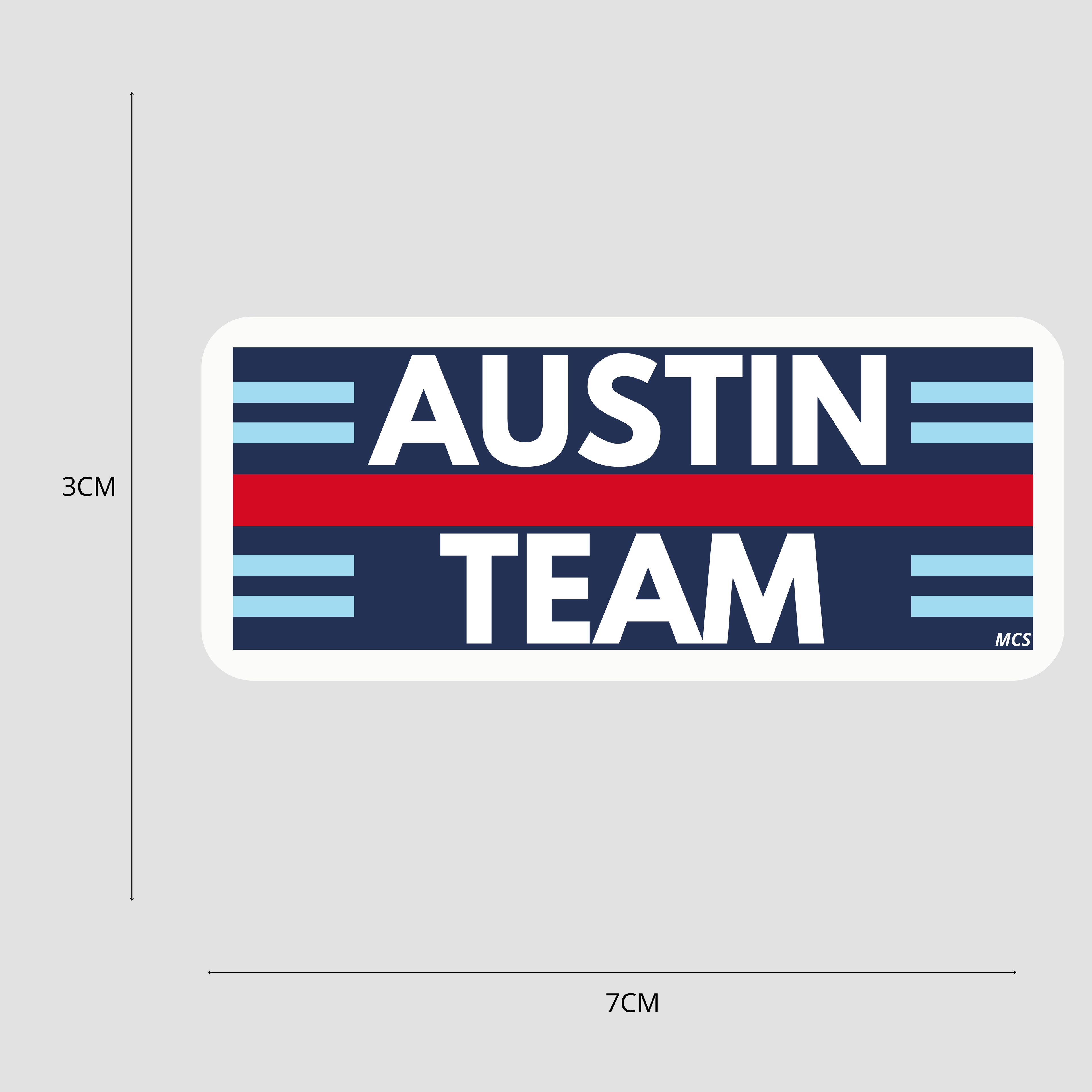 Sticker Parodique Austin Team – L’élégance sportive à l’état pur