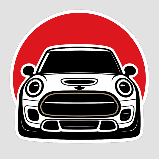Sticker Mini Cooper Japan – Autocollant design Mini et soleil japonais