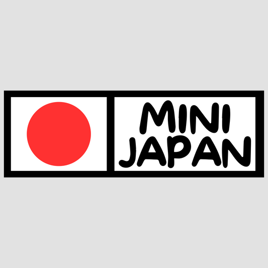 Sticker Mini Japan – Autocollant Drapeau Japon et MINI, design original pour fans de Mini Cooper