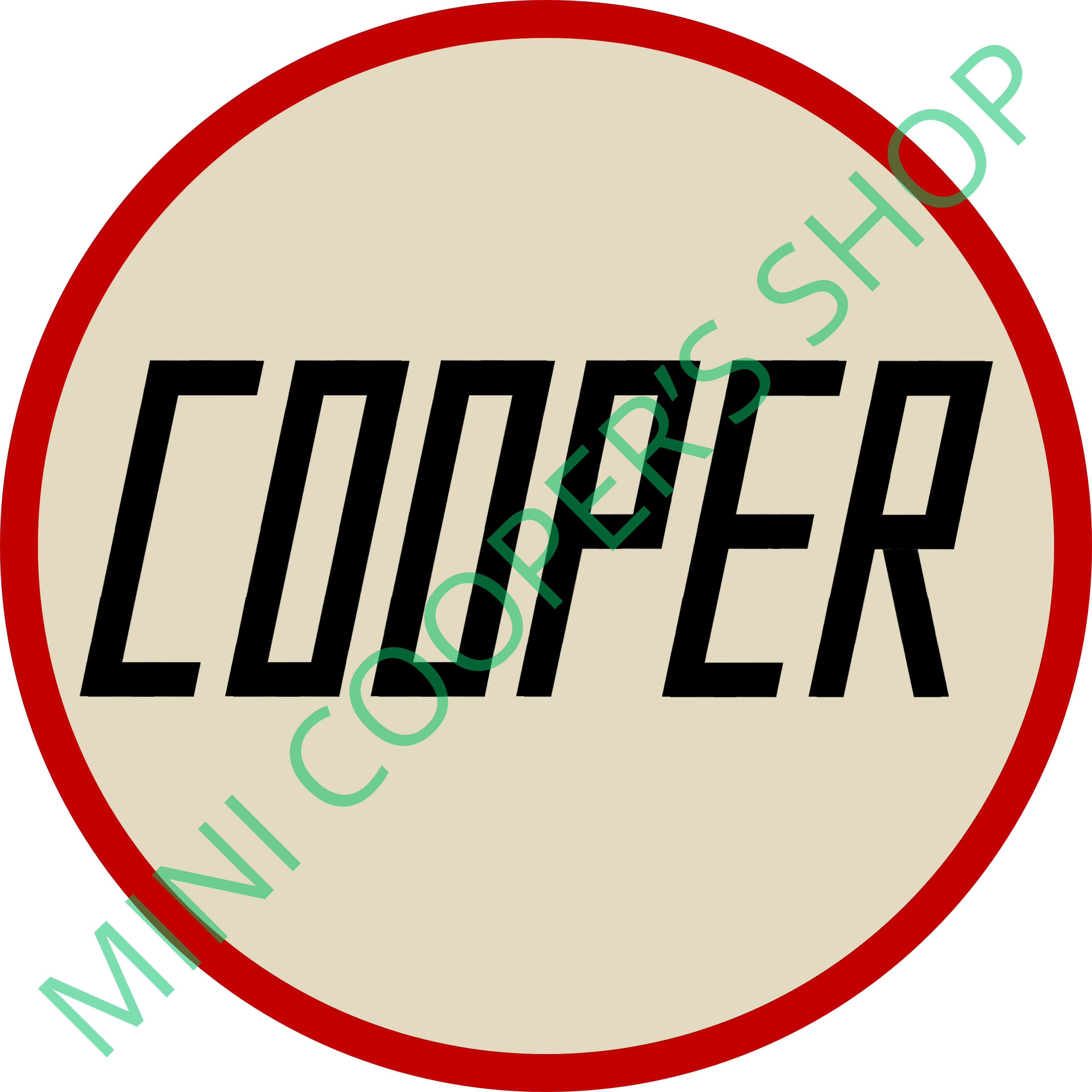 STICKERS COOPER (2x8-1x4)